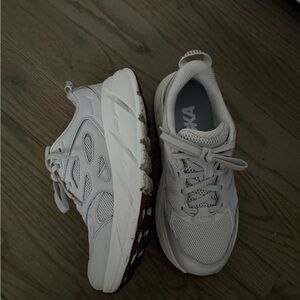 Hoka White Athletic Sneakers